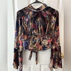 Free people Hannah velvet top